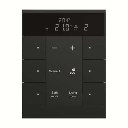 Busch-Jaeger - Bussystem-Raumtemperaturregler HVAC-Slave-Gerät SBS/U6.0.1-885 6fach, BE, sw, matt