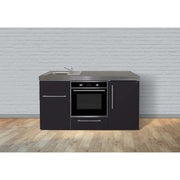 Stengel - Mini-Küche Miniküche Premiumline MPBSM160BOIKFreBliS Schwarz matt