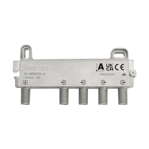 Televes - Abzweiger und Verteiler End-Abzweiger 4f. AZ49FZ 5-1218 MHz AD: 8 dB