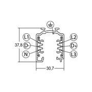 Brumberg Leuchten - Stromschiene 3-Ph-DALI-Stromschiene 87163080 3m schwarz