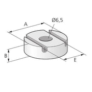 Pflitsch - Montageplatte für Kabeltragsystem Montagescheibe GK MS 2x3 V2A − 25 Stück
