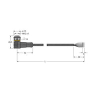 Turck - Konfektioniertes Sensor-Aktor-Kabel Aktuator-/Sensorleitung WKC4.5T-15/TXL