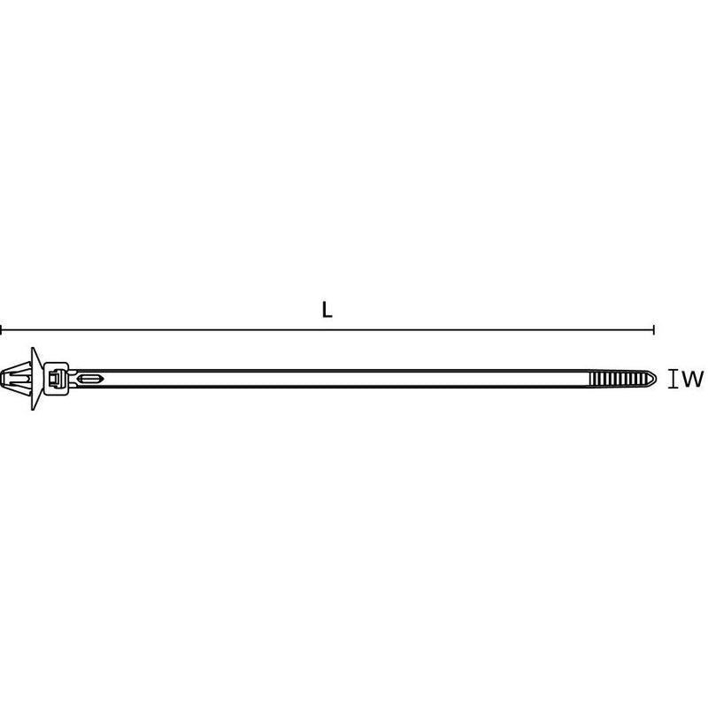 HellermannTyton - Kabelbinder Befestigungsbinder 126-00017(1000) 170x4,6 schwarz − 1000 Stück