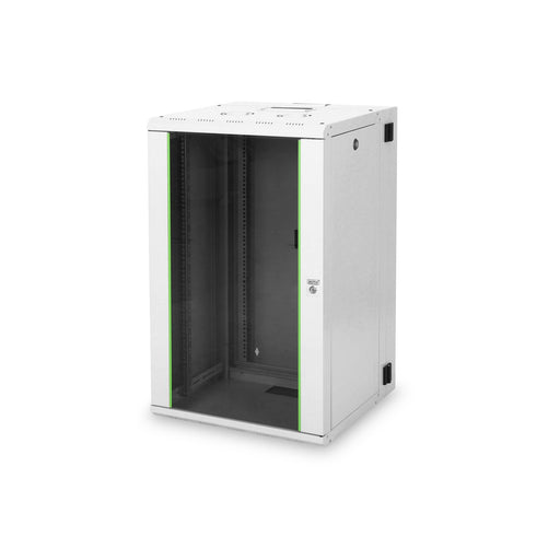 DIGITUS - Netzwerk-/Serverschrank Wandschrank mit Glastür DN-19 20-U-3 RAL 7035 H=980mm