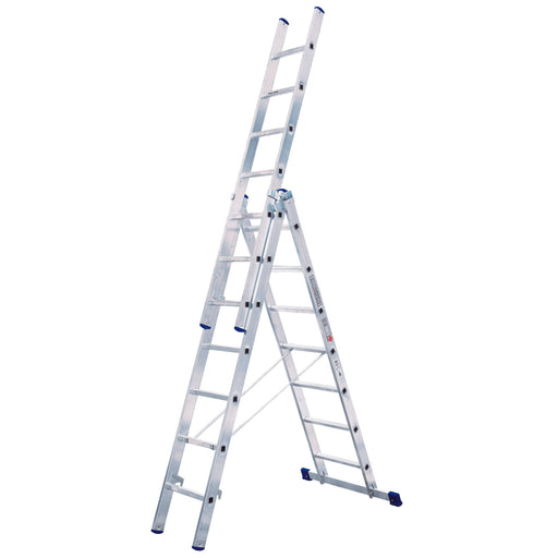 ILLER-LEITER - Sprossenleiter Mehrzweckleiter 95307 3-tlg, 3x7 Spr., ALu