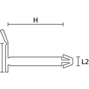 HellermannTyton - Kennzeichnungsmaterial Steckplombe CCBOX3 POM BU 500 5mm blau − 500 Stück