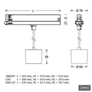 LTS Licht&Leuchten - Pendelleuchte LED-Pendelleuchte ORYOP1011093025DALsw 3000K DALI
