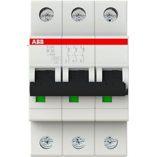 ABB Stotz S&J - Leitungsschutzschalter Sicherungsautomat S203-B32 B,6kA,32A,3P