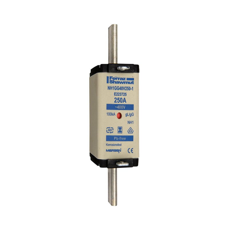 Mersen - Messersicherung Sicherungseinsatz NH gG NH1GG40V63-1 Gr.1 63A SGL KM − 3 Stück