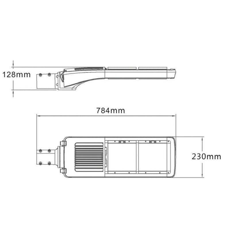 Abalight - Straßen- und Platzleuchte LED-Mastansatzleuchte MAIN-120-760-S 6000K