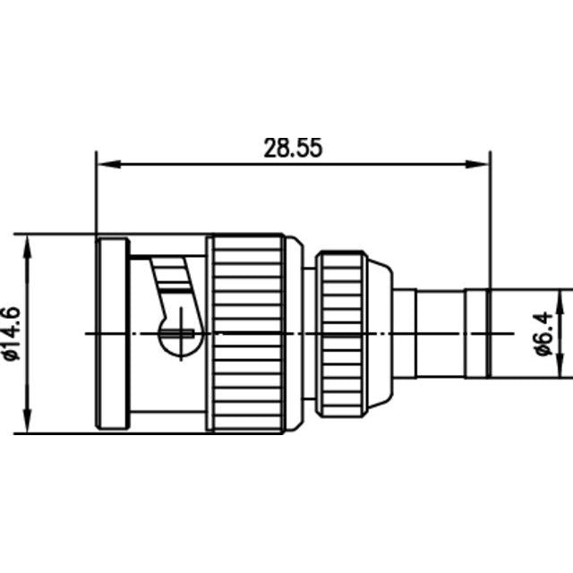 Telegärtner - Koax-Kupplung Adapter BNC-SMB (M-F) 100023687 50Ohm − 5 Stück
