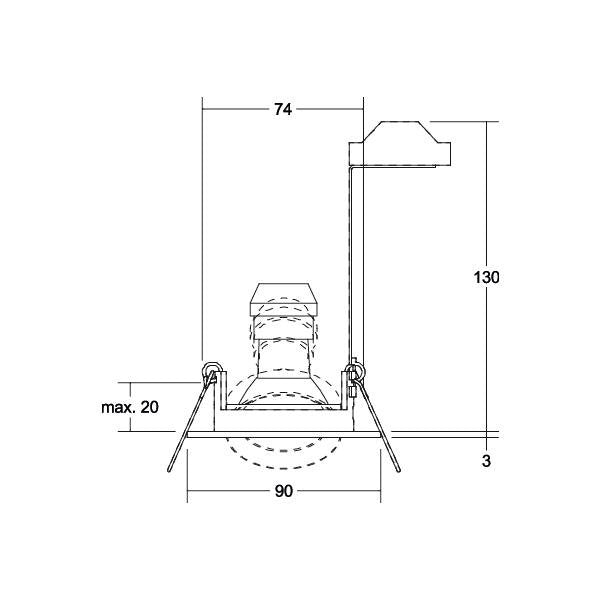 Brumberg Leuchten - Downlight/Strahler/Flutlicht Einbaustrahler GU10 36453680