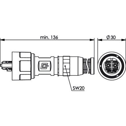 Telegärtner - LWL-Steckverbinder STX V1 2SC Steckerset 100007606 MM