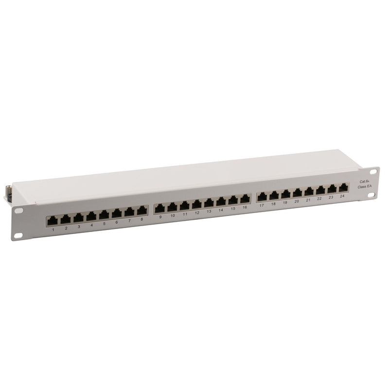 EFB-Elektronik - Patchpanel Kupfer Patchpanel 24xRJ45 1HE 37666.1M Cat.6A,RAL7035 grau
