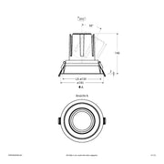 EVN Lichttechnik - Downlight/Strahler/Flutlicht LED-Einbauleuchte modular F04R09SM2540L24D Konfigurationstype