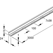 Niedax - Trennwand für Kabeltragsystem Trennsteg RW 35 E3 − 3 Meter