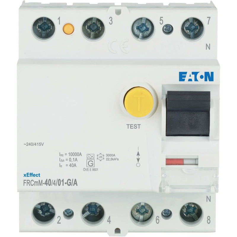 Eaton - Fehlerstrom-Schutzschalter FI-Schalter FRCMM-40/4/01-G/A 40A 100mA 4polig