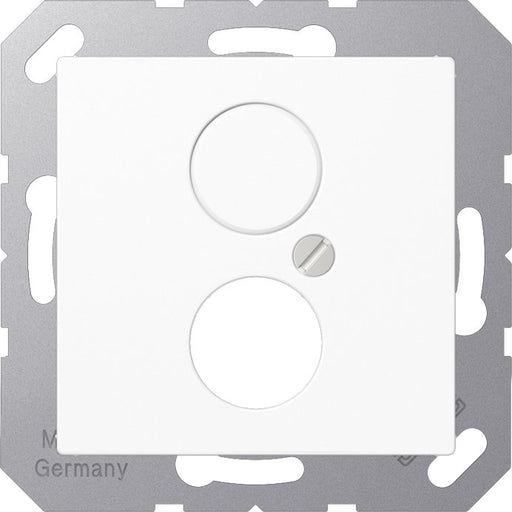Jung - Einsatz/Abdeckung für Kommunikationstechnik Abdeckung aws A 562 WW für 2 Kleinst.Dosen
