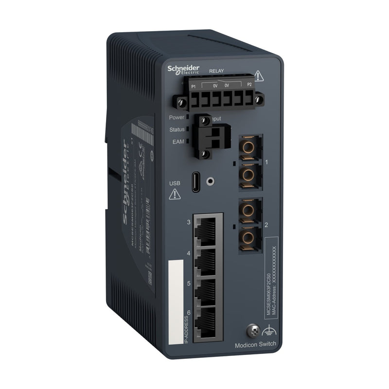 Schneider Electric - Netzwerk Switch Modicon Managed Switch MCSESM063F2CS0 4 Ports Kupfer