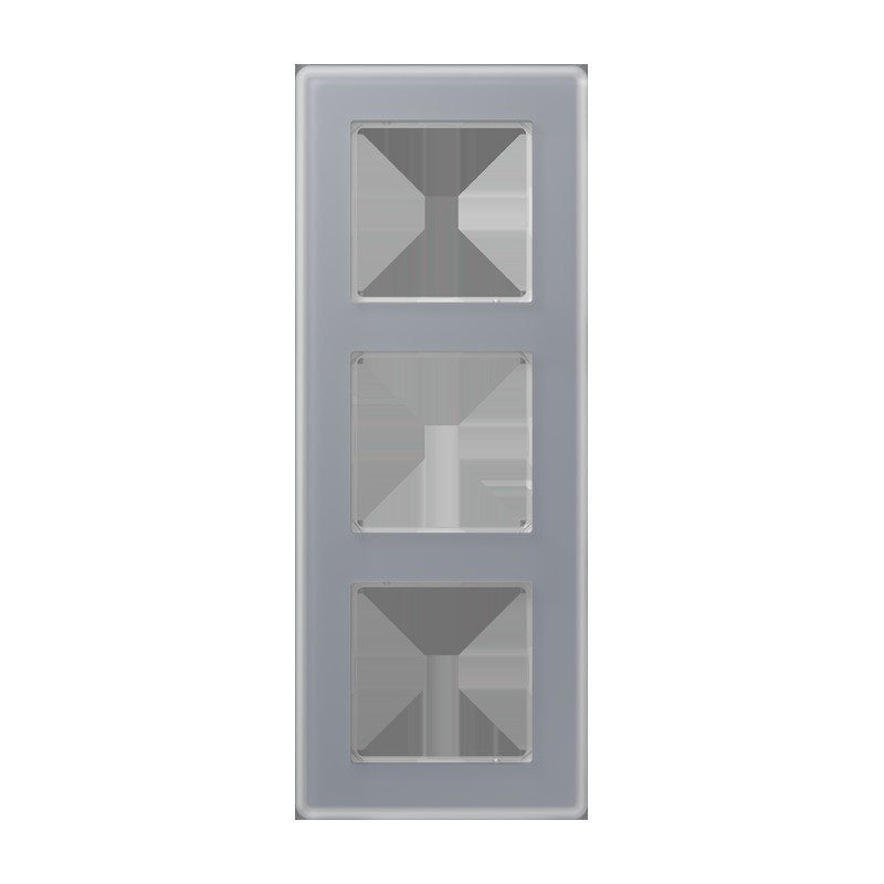 Jung - Abdeckrahmen Glasrahmen 3fach AV 583 GLM KG kristallgrau