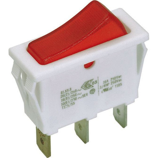 Bachmann - Geräte-Einbauschalter und -taster EB-Wippenschalter 924.111 ws/rt,16(8)A250V 1p