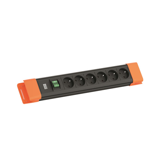 Bachmann - Mehrfachsteckdose Steckdosenleiste BM005937 6xUTE 1xSchalter 2m