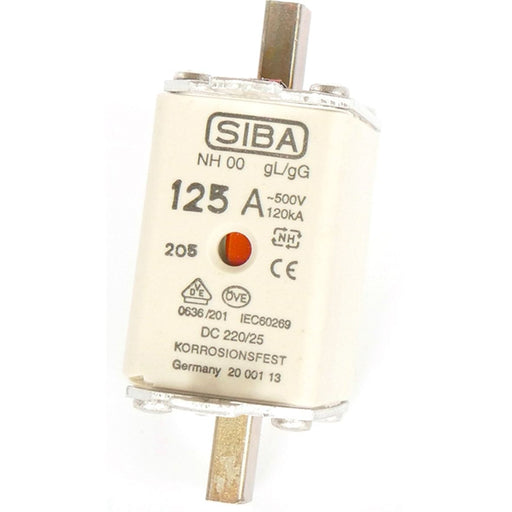 Siba - Messersicherung NH-Sicherungseinsatz 2000103.35 35A NH00 gB 500V − 3 Stück