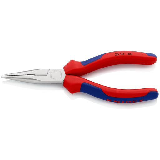 Knipex - Flachzange Flachrundzange 25 05 160 mit Schneide, 160mm