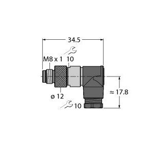 Turck - Rundsteckverbinder, feldkonfektionierbar (Industriesteckverbinder) Stecker BS5241-0 − 1 Stück