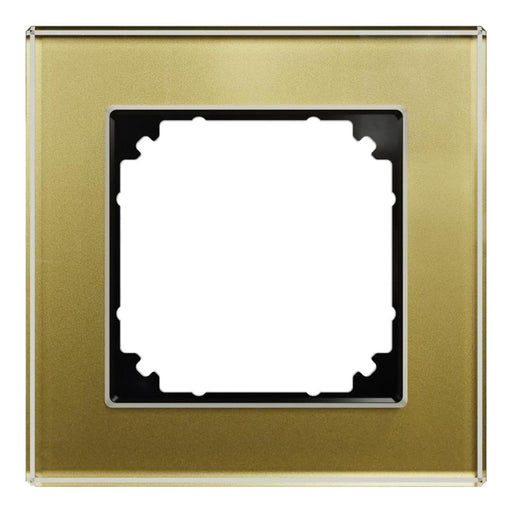 Merten - Abdeckrahmen Echtglasrahmen 1-fach MEG4010-2341 gold, M-Plan