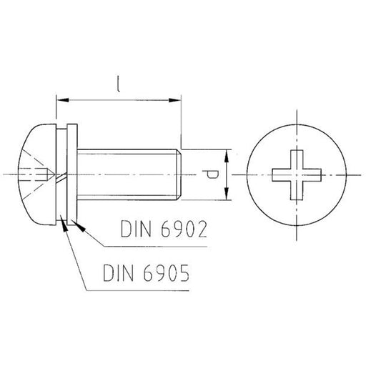 Dresselhaus - Maschinenschraube/Bolzen Z4-1 -4.8 -H 1807/001/01 4x8 DIN7985 galv.verz. − 6000 Stück