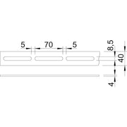 OBO Bettermann - Montageband Schlitzband OSS 40x4 3M FT 3m Stäbe im 30m Bund − 3 Meter