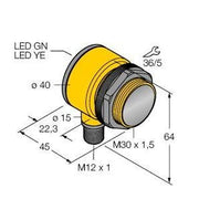 Turck - Lichttaster mit Hintergrundausblendung Reflexionslichttaster T30SP6FF600Q − 1 Stück
