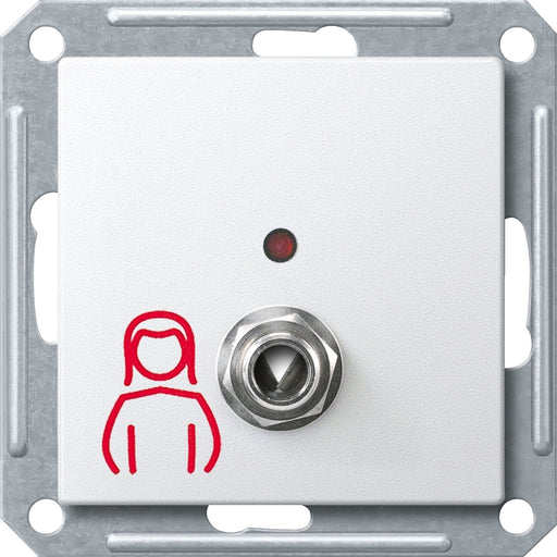 Merten - Zentralelement Klinikinstallation Systemsteckdose pws/gl MEG4846-0319 f.Birntaster o.Licht