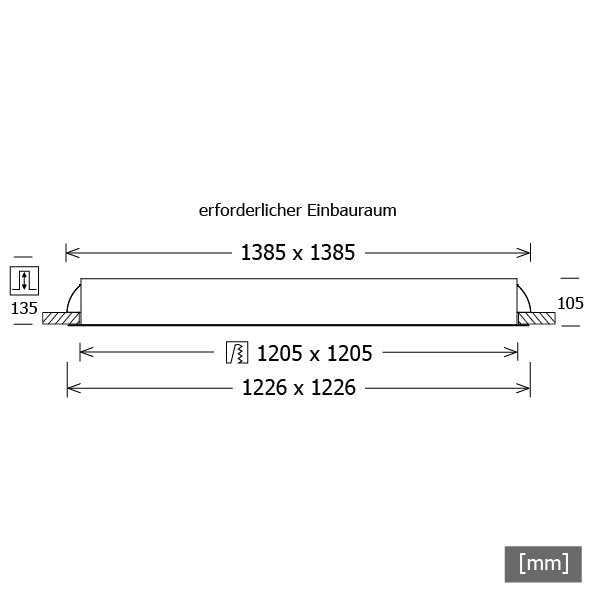 LTS Licht&Leuchten - Decken-/Wandleuchte LED-Einbauleuchte PLL 57.122 #642368 PL57 830 DALI pr sw