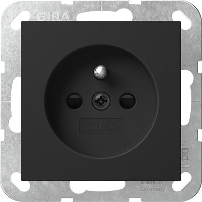 Gira - Steckdose Steckd. Erdstift+SH 4485005 Schwarz