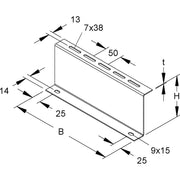 Niedax - Stiel/Profilschiene Distanzprofile RZP 120/500 − 10 Stück