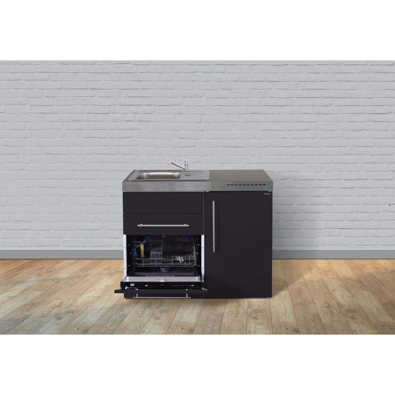 Stengel - Mini-Küche Miniküche Premiumline MPGSSM110GSKSreBli Schwarz matt