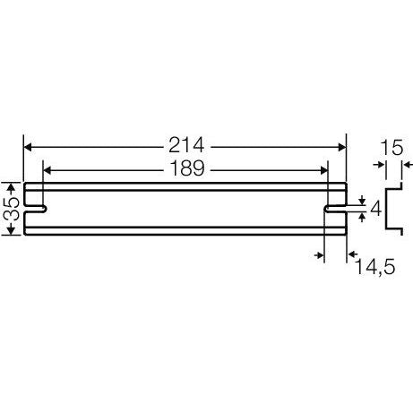Hensel - Tragschiene DK TS 50 Q 214mm