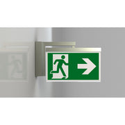 RP-Technik - Sicherheitsleuchte LED-Rettungszeichenleuchte AXWA009-E ZB, Edelstahloptik