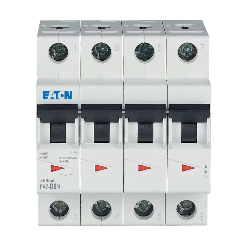 Eaton - Leitungsschutzschalter FAZ-D6/4 6A Charakt.: D