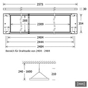 LTS Licht&Leuchten - Pendelleuchte LED-Pendelleuchte PIANOP2601640SENS si 4000K Sensor silber
