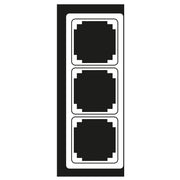 Jung - Abdeckrahmen Rahmen 3-fach sw CDP 583 SW waage/senkrecht