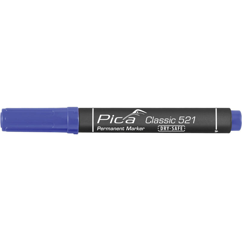 Pica-Marker - Markierungsstift Permanent Marker 521/41 blau, 2-6mm − 10 Stück