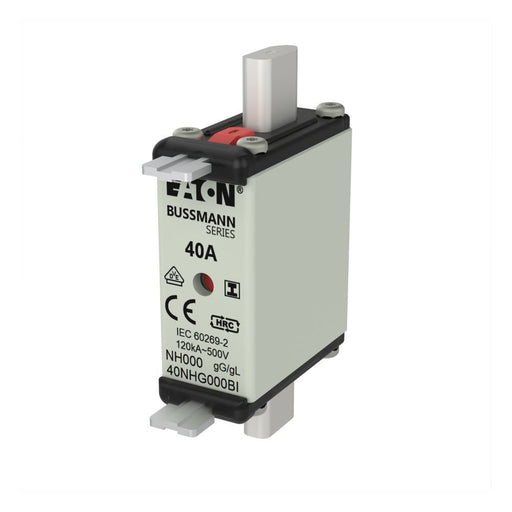 Eaton - Messersicherung Sicherungseinsatz Nieders. 40NHG000BI 40A AC 500V 120kA − 3 Stück