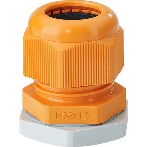Hensel - Kabelverschraubung Anbau-Kabelstutzen AKMF 32 IP 66, M 32, orange − 20 Stück