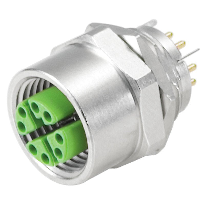 Weidmüller - Rundsteckverbinder, Einbau (PCB) Stecker IE-PCB-M12X-S-180 1-teilig, M12 − 10 Stück