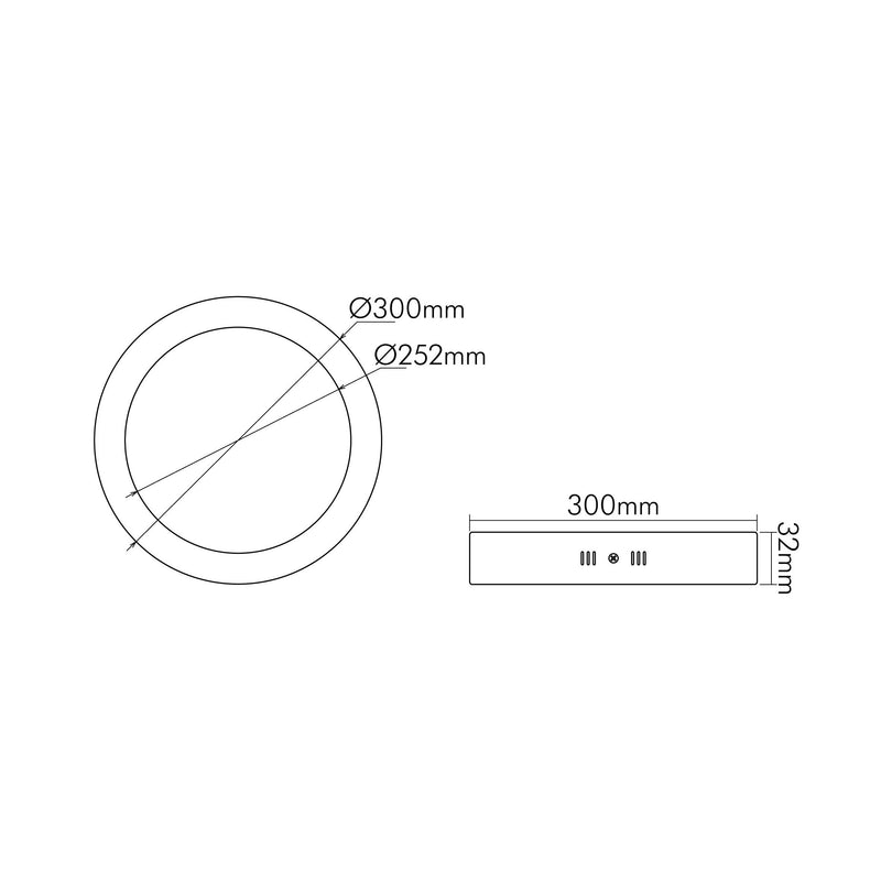 Nobile - Decken-/Wandleuchte LED-Aufbau-Panel 1561291045 DTW, dim