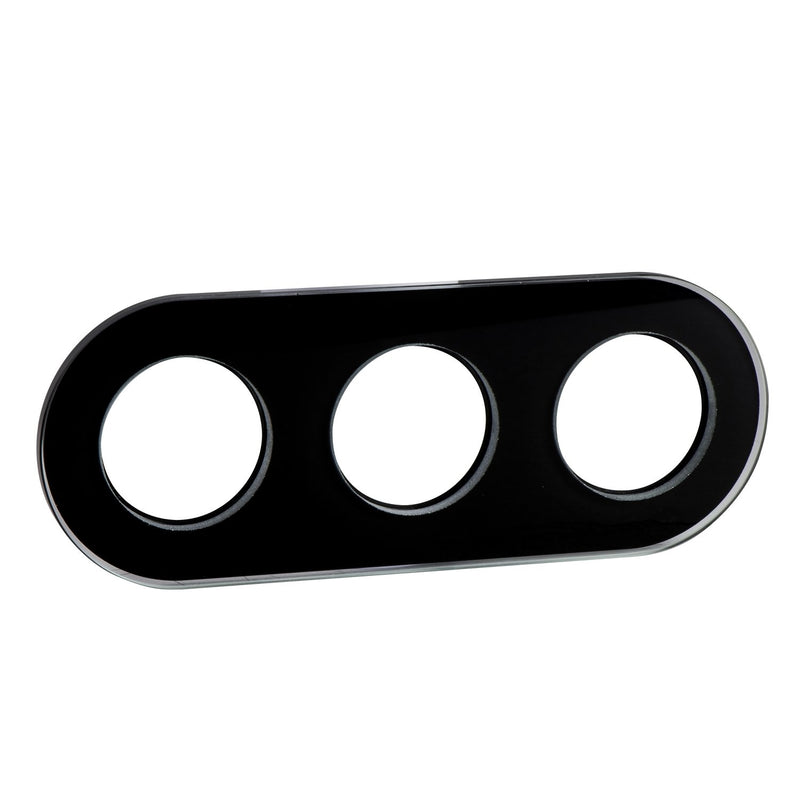 Elso - Abdeckrahmen Glasrahmen WDE011428 schwarz,3-fach