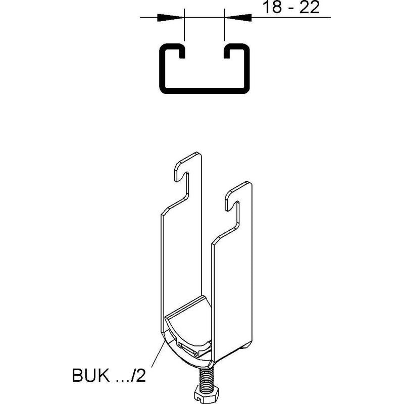 Niedax - Bügelschelle Bügelschellen BUK 26/2 − 100 Stück